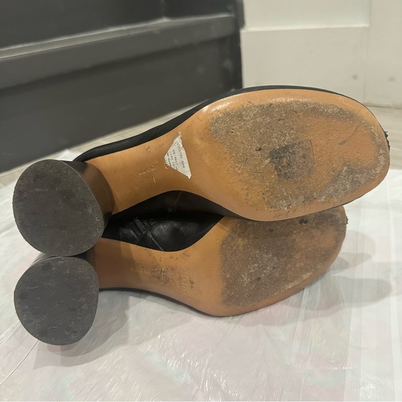 Celine Elliptic Nappa Lambskin Leather Black Heeled Ankle Boots Phoebe Philo 40 - Picture 12 of 15